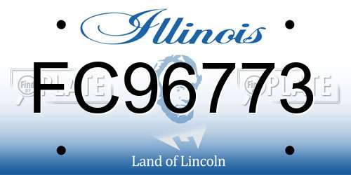 FC96773 Illinois License Plate
