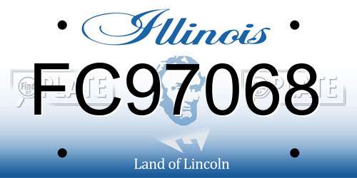 FC97068 Illinois License Plate