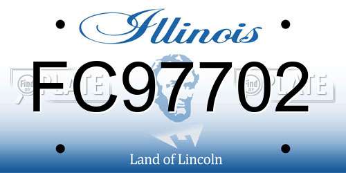 FC97702 Illinois License Plate