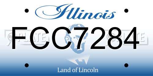 FCC7284 Illinois License Plate