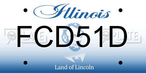FCD51D Illinois License Plate