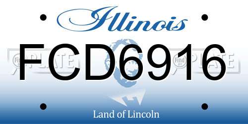 FCD6916 Illinois License Plate