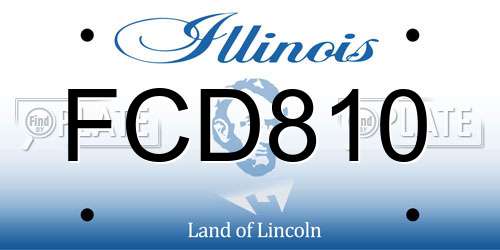 FCD810 Illinois License Plate