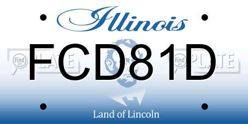 FCD81D Illinois License Plate