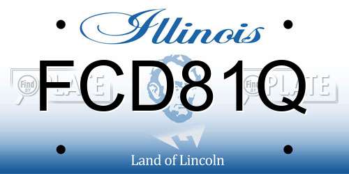 FCD81Q Illinois License Plate