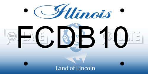 FCDB10 Illinois License Plate