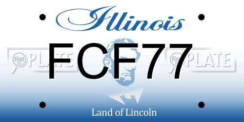 FCF77 Illinois License Plate