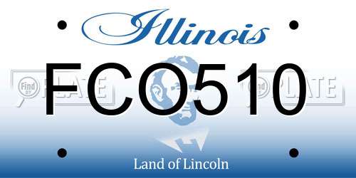 FCO510 Illinois License Plate