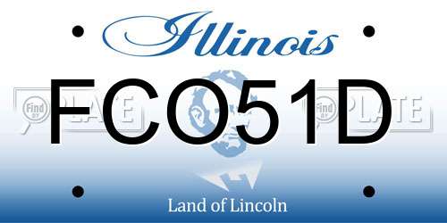 FCO51D Illinois License Plate