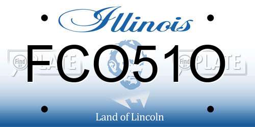 FCO51O Illinois License Plate