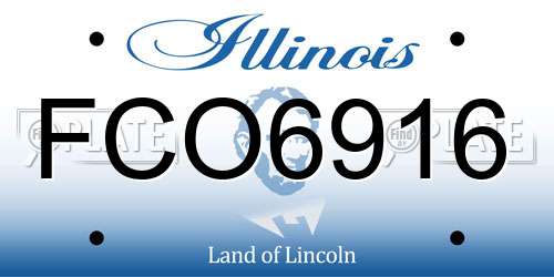 FCO6916 Illinois License Plate