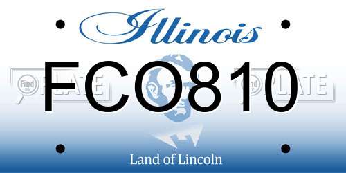 FCO810 Illinois License Plate
