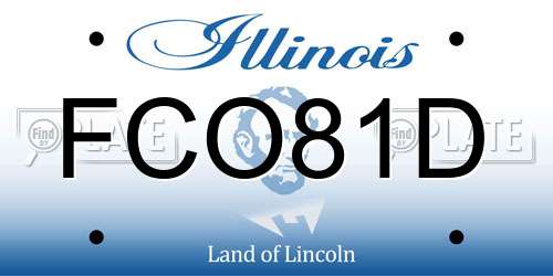 FCO81D Illinois License Plate