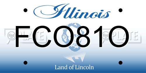FCO81O Illinois License Plate