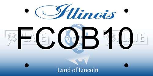 FCOB10 Illinois License Plate