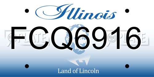 FCQ6916 Illinois License Plate