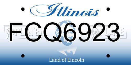 FCQ6923 Illinois License Plate