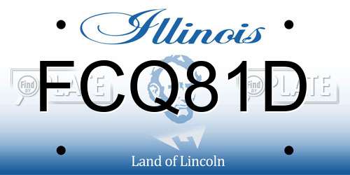 FCQ81D Illinois License Plate