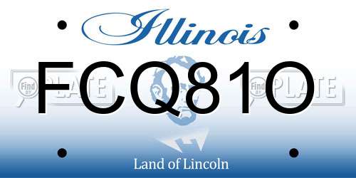 FCQ81O Illinois License Plate