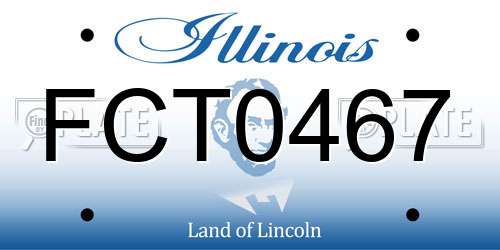 FCT0467 Illinois License Plate