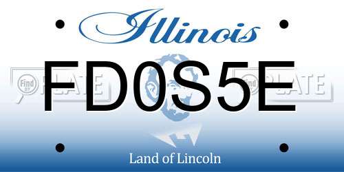 FD0S5E Illinois License Plate