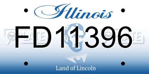FD11396 Illinois License Plate
