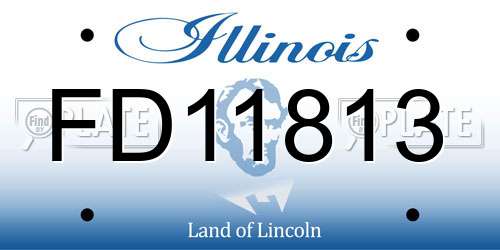 FD11813 Illinois License Plate