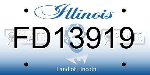 FD13919 Illinois License Plate