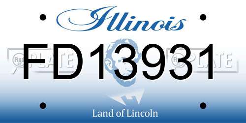 FD13931 Illinois License Plate