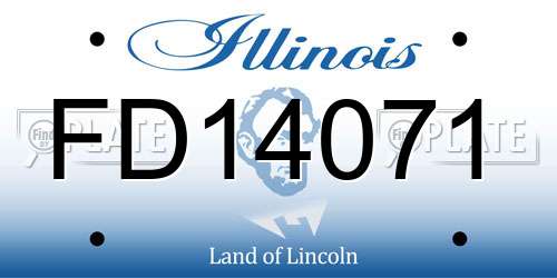 FD14071 Illinois License Plate