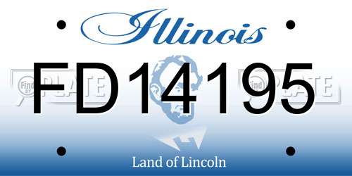 FD14195 Illinois License Plate