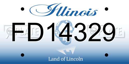 FD14329 Illinois License Plate