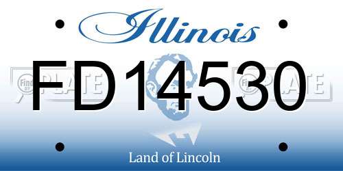 FD14530 Illinois License Plate