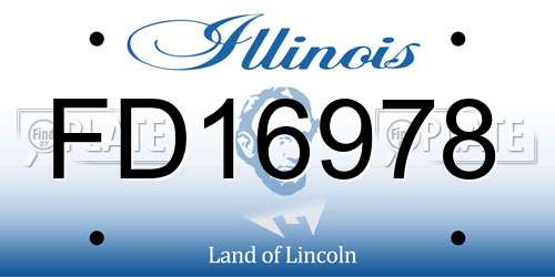 FD16978 Illinois License Plate