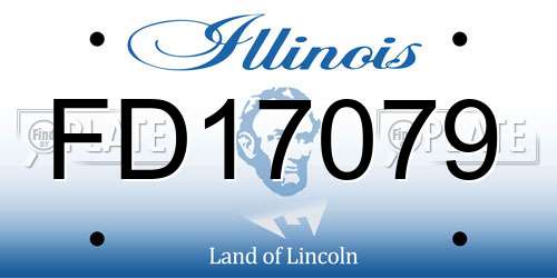 FD17079 Illinois License Plate