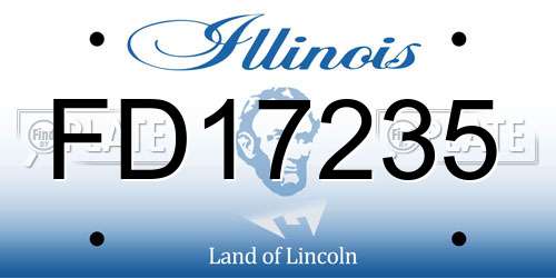 FD17235 Illinois License Plate