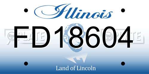 FD18604 Illinois License Plate