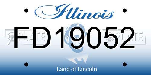 FD19052 Illinois License Plate