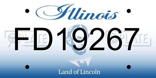 FD19267 Illinois License Plate