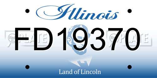 FD19370 Illinois License Plate