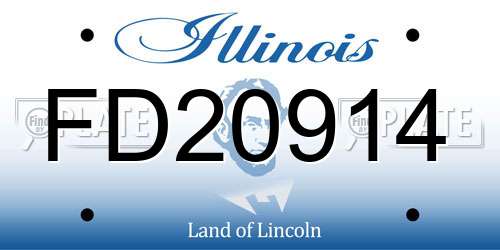 FD20914 Illinois License Plate