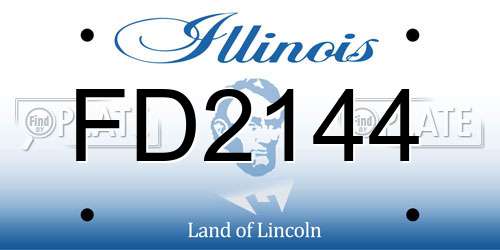 FD2144 Illinois License Plate