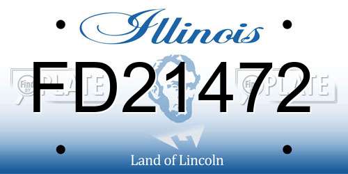 FD21472 Illinois License Plate