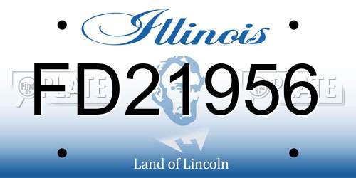 FD21956 Illinois License Plate