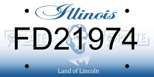 FD21974 Illinois License Plate