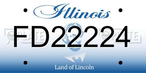 FD22224 Illinois License Plate