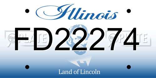 FD22274 Illinois License Plate