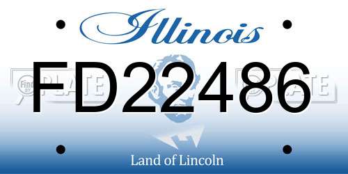 FD22486 Illinois License Plate