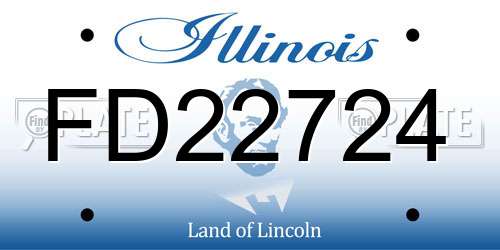 FD22724 Illinois License Plate
