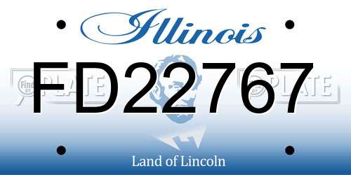 FD22767 Illinois License Plate